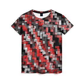 Женская футболка 3D с принтом Майнкрафт в Курске, 100% полиэфир ( синтетическое хлопкоподобное полотно) | прямой крой, круглый вырез горловины, длина до линии бедер | minecraft | miner | игра | инди | компьютерная | майнкрафт | мир | открытый | шахта | яркие