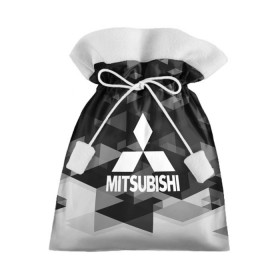 Подарочный 3D мешок с принтом Mitsubishi sport geometry в Курске, 100% полиэстер | Размер: 29*39 см | Тематика изображения на принте:  машина | марка | митсубиси