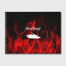 Альбом для рисования с принтом Papa Roach в Курске, 100% бумага
 | матовая бумага, плотность 200 мг. | papa roach | roach | папа роач | папароач | папароч | роач | роч
