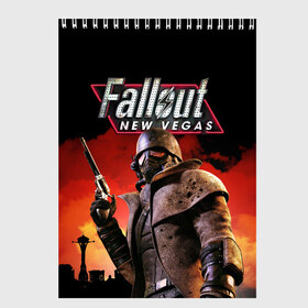 Скетчбук с принтом Fallout New Vegas в Курске, 100% бумага
 | 48 листов, плотность листов — 100 г/м2, плотность картонной обложки — 250 г/м2. Листы скреплены сверху удобной пружинной спиралью | fallout | fallout 3 | fallout 3 new vegas | game | new vegas | rpg | игры | фалаут 3 | фалаут нью вегас | фаллаут