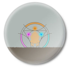 Значок с принтом Dota 2 Invoker в Курске,  металл | круглая форма, металлическая застежка в виде булавки | carl | dota | dota 2 | invoker | magus | дота | дота 2 | инвокер | карл | маг
