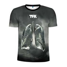 Мужская футболка 3D спортивная с принтом TFK Exhale в Курске, 100% полиэстер с улучшенными характеристиками | приталенный силуэт, круглая горловина, широкие плечи, сужается к линии бедра | tfk | thousand foot krutch