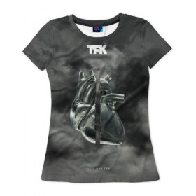 Женская футболка 3D с принтом TFK Incomplete в Курске, 100% полиэфир ( синтетическое хлопкоподобное полотно) | прямой крой, круглый вырез горловины, длина до линии бедер | tfk | thousand foot krutch