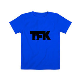 Детская футболка хлопок с принтом TFK logo black в Курске, 100% хлопок | круглый вырез горловины, полуприлегающий силуэт, длина до линии бедер | Тематика изображения на принте: tfk | thousand foot krutch