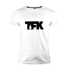 Мужская футболка премиум с принтом TFK logo black в Курске, 92% хлопок, 8% лайкра | приталенный силуэт, круглый вырез ворота, длина до линии бедра, короткий рукав | Тематика изображения на принте: tfk | thousand foot krutch