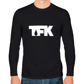 Мужской лонгслив хлопок с принтом TFK logo white в Курске, 100% хлопок |  | Тематика изображения на принте: tfk | thousand foot krutch