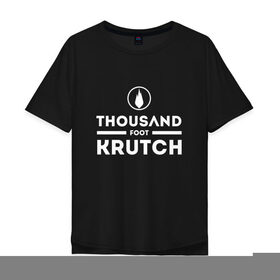 Мужская футболка хлопок Oversize с принтом Thousand Foot Krutch logo в Курске, 100% хлопок | свободный крой, круглый ворот, “спинка” длиннее передней части | tfk | thousand foot krutch