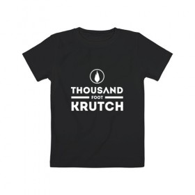 Детская футболка хлопок с принтом Thousand Foot Krutch logo в Курске, 100% хлопок | круглый вырез горловины, полуприлегающий силуэт, длина до линии бедер | tfk | thousand foot krutch