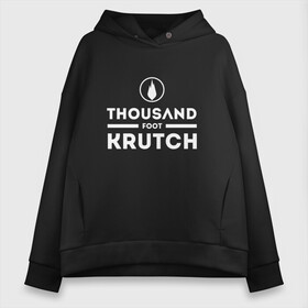 Женское худи Oversize хлопок с принтом Thousand Foot Krutch logo в Курске, френч-терри — 70% хлопок, 30% полиэстер. Мягкий теплый начес внутри —100% хлопок | боковые карманы, эластичные манжеты и нижняя кромка, капюшон на магнитной кнопке | tfk | thousand foot krutch