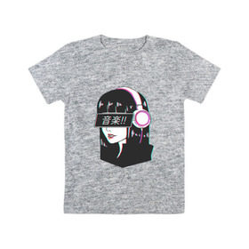 Детская футболка хлопок с принтом MIRRORS Sad Japanese Aesthetic в Курске, 100% хлопок | круглый вырез горловины, полуприлегающий силуэт, длина до линии бедер | аниме герл | манга | япония
