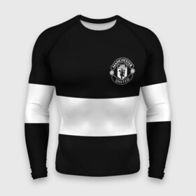 Мужской рашгард 3D с принтом FC Manchester United в Курске,  |  | black   white | england | football | logo | manchester united | sport | англия | арт | лига | лого | манчестер юнайтед | спорт | текстура | фк | футбол | футбольный клуб | черно белый | эмблема