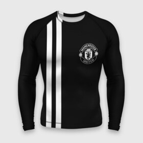 Мужской рашгард 3D с принтом Manchester United BlackWhite в Курске,  |  | england | football | logo | manchester united | sport | англия | арт | лига | лого | манчестер юнайтед | спорт | текстура | фк | футбол | футбольный клуб | эмблема