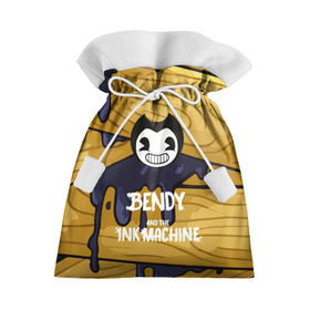 Подарочный 3D мешок с принтом Bendy and the Ink Machine в Курске, 100% полиэстер | Размер: 29*39 см | 0x000000123 | bendy | ink machine | бенди