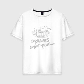 Женская футболка хлопок Oversize с принтом Bendy and the Ink Machine (Dreams come True) в Курске, 100% хлопок | свободный крой, круглый ворот, спущенный рукав, длина до линии бедер
 | 0x000000123 | bendy | inc machine | бенди