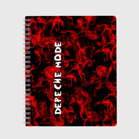 Тетрадь с принтом Depeche Mode в Курске, 100% бумага | 48 листов, плотность листов — 60 г/м2, плотность картонной обложки — 250 г/м2. Листы скреплены сбоку удобной пружинной спиралью. Уголки страниц и обложки скругленные. Цвет линий — светло-серый
 | альтернативный | блюз | британская | готик | гранж | группа | метал | модные | музыка | пост | рок | хард