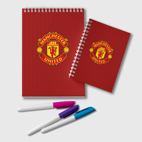Блокнот с принтом Manchester United Knitted в Курске, 100% бумага | 48 листов, плотность листов — 60 г/м2, плотность картонной обложки — 250 г/м2. Листы скреплены удобной пружинной спиралью. Цвет линий — светло-серый
 | Тематика изображения на принте: england | football | logo | manchester united | pattern | sport | англия | арт | вязаный | лига | лого | манчестер юнайтед | переплет | свитер | спорт | текстура | узор | фк | футбол | футбольный клуб | эмблема