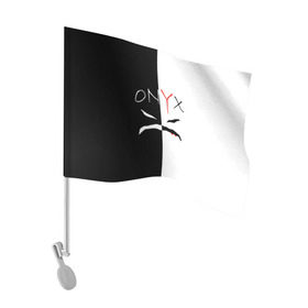 Флаг для автомобиля с принтом ONYX в Курске, 100% полиэстер | Размер: 30*21 см | onyx | американская группа | группа | музыка | надпись | хип хоп