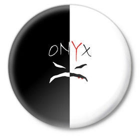 Значок с принтом ONYX в Курске,  металл | круглая форма, металлическая застежка в виде булавки | Тематика изображения на принте: onyx | американская группа | группа | музыка | надпись | хип хоп