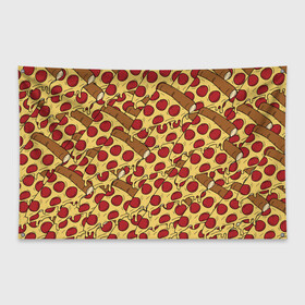 Флаг-баннер с принтом Pizza в Курске, 100% полиэстер | размер 67 х 109 см, плотность ткани — 95 г/м2; по краям флага есть четыре люверса для крепления | cheese | fast food | food | junk food | pizza | еда | пицца | сыр | фастфут