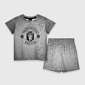 Детский костюм с шортами 3D с принтом Манчестер Юнайтед Pixels в Курске,  |  | Тематика изображения на принте: england | football | logo | manchester united | sport | абстракция | англия | арт | кубики | лига | лого | манчестер юнайтед | пиксели | спорт | текстура | узор | фк | футбол | футбольный клуб | эмблема