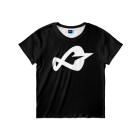 Детская футболка 3D с принтом Логотип Инфинита в Курске, 100% гипоаллергенный полиэфир | прямой крой, круглый вырез горловины, длина до линии бедер, чуть спущенное плечо, ткань немного тянется | 