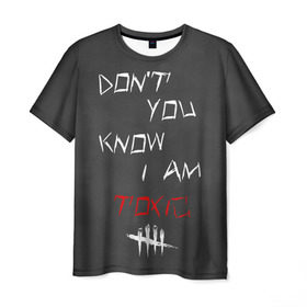 Мужская футболка 3D с принтом I am TOXIC в Курске, 100% полиэфир | прямой крой, круглый вырез горловины, длина до линии бедер | dbd | dead by daylight | toxic | дбд | токсик