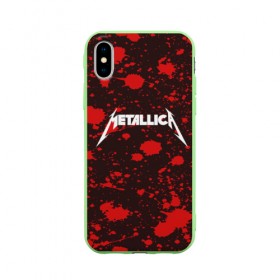 Чехол для Apple iPhone X силиконовый матовый с принтом Metallica в Курске, Силикон | Печать на задней стороне чехла, без боковой панели | metallica | punk | rock | альтернативный хип хоп | группа | инди поп | музыка | музыкальное произведение | ноты | панк | регги | рок | синти поп