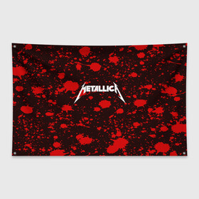 Флаг-баннер с принтом Metallica в Курске, 100% полиэстер | размер 67 х 109 см, плотность ткани — 95 г/м2; по краям флага есть четыре люверса для крепления | metallica | punk | rock | альтернативный хип хоп | группа | инди поп | музыка | музыкальное произведение | ноты | панк | регги | рок | синти поп
