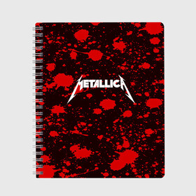 Тетрадь с принтом Metallica в Курске, 100% бумага | 48 листов, плотность листов — 60 г/м2, плотность картонной обложки — 250 г/м2. Листы скреплены сбоку удобной пружинной спиралью. Уголки страниц и обложки скругленные. Цвет линий — светло-серый
 | metallica | punk | rock | альтернативный хип хоп | группа | инди поп | музыка | музыкальное произведение | ноты | панк | регги | рок | синти поп