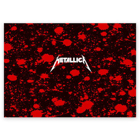Поздравительная открытка с принтом Metallica в Курске, 100% бумага | плотность бумаги 280 г/м2, матовая, на обратной стороне линовка и место для марки
 | metallica | punk | rock | альтернативный хип хоп | группа | инди поп | музыка | музыкальное произведение | ноты | панк | регги | рок | синти поп