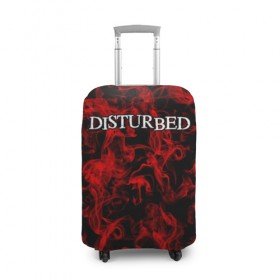 Чехол для чемодана 3D с принтом Disturbed в Курске, 86% полиэфир, 14% спандекс | двустороннее нанесение принта, прорези для ручек и колес | альтернативный | американская | глэм | готик | гранж | группа | метал | модные | музыка | пост | рок | хард