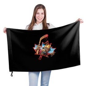Флаг 3D с принтом iron maiden в Курске, 100% полиэстер | плотность ткани — 95 г/м2, размер — 67 х 109 см. Принт наносится с одной стороны | 