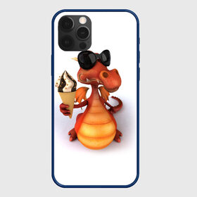 Чехол для iPhone 12 Pro с принтом Добрый дракон в Курске, силикон | область печати: задняя сторона чехла, без боковых панелей | дракон | дракончик | змей | мороженное | чудовище | ящерица