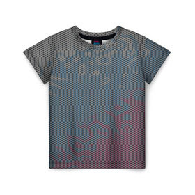 Детская футболка 3D с принтом Hexagon Триколор в Курске, 100% гипоаллергенный полиэфир | прямой крой, круглый вырез горловины, длина до линии бедер, чуть спущенное плечо, ткань немного тянется | тусклый