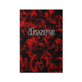 Обложка для паспорта матовая кожа с принтом The Doors в Курске, натуральная матовая кожа | размер 19,3 х 13,7 см; прозрачные пластиковые крепления | Тематика изображения на принте: группа | двери | дорз | дорс | зе дорс