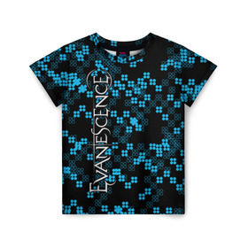 Детская футболка 3D с принтом Evanescence в Курске, 100% гипоаллергенный полиэфир | прямой крой, круглый вырез горловины, длина до линии бедер, чуть спущенное плечо, ткань немного тянется | Тематика изображения на принте: 