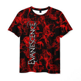 Мужская футболка 3D с принтом Evanescence в Курске, 100% полиэфир | прямой крой, круглый вырез горловины, длина до линии бедер | 