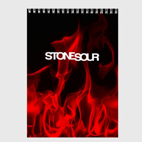 Скетчбук с принтом STONE SOUR в Курске, 100% бумага
 | 48 листов, плотность листов — 100 г/м2, плотность картонной обложки — 250 г/м2. Листы скреплены сверху удобной пружинной спиралью | punk | rock | stone sour | альтернативный хип хоп | группа | инди поп | музыка | музыкальное произведение | ноты | панк | регги | рок | синти поп