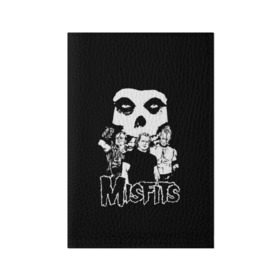 Обложка для паспорта матовая кожа с принтом Misfits в Курске, натуральная матовая кожа | размер 19,3 х 13,7 см; прозрачные пластиковые крепления | horror | punk | rock | альтернатива | группа | мисфитс | неприкаянные | панк | рок | хоррор