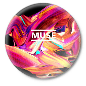 Значок с принтом MUSE в Курске,  металл | круглая форма, металлическая застежка в виде булавки | muse | punk | rock | альтернативный хип хоп | группа | инди поп | музыка | музыкальное произведение | ноты | панк | регги | рок | синти поп