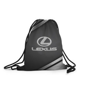 Рюкзак-мешок 3D с принтом LEXUS SPORT в Курске, 100% полиэстер | плотность ткани — 200 г/м2, размер — 35 х 45 см; лямки — толстые шнурки, застежка на шнуровке, без карманов и подкладки | auto | automobile | car | carbon | lexus | machine | motor | motor car | sport car | автомашина | бренд | легковой автомобиль | марка | спортивный автомобиль | тачка