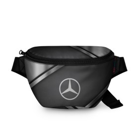 Поясная сумка 3D с принтом MERCEDES SPORT в Курске, 100% полиэстер | плотная ткань, ремень с регулируемой длиной, внутри несколько карманов для мелочей, основное отделение и карман с обратной стороны сумки застегиваются на молнию | auto | automobile | car | carbon | machine | mercedes benz | motor | motor car | sport car | автомашина | бренд | легковой автомобиль | марка | спортивный автомобиль | тачка