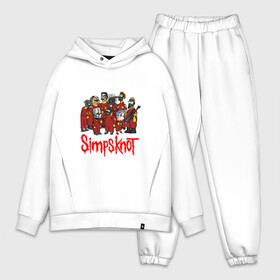 Мужской костюм хлопок OVERSIZE с принтом SimpsKnot в Курске,  |  | art | bart | homer | metall | rock | simpson | simpsons | slipknot |   группа | арт | барт | гомер | металл | рок | симпсон | симпсоны | слинкнот