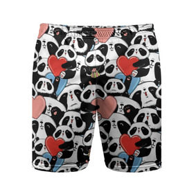 Мужские шорты 3D спортивные с принтом Funny Panda в Курске,  |  | Тематика изображения на принте: bear | heart | positive | медведь | мишка | орнамент | панда | подарок | позитив | сердечки | сердце | сюрприз | узор