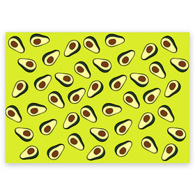 Поздравительная открытка с принтом Авокадо в Курске, 100% бумага | плотность бумаги 280 г/м2, матовая, на обратной стороне линовка и место для марки
 | avocado | food | fruit | pattern | vegan | vegetarian | авокадо | веган | вегетарианство | еда | паттерн | правильное питание | фрукт