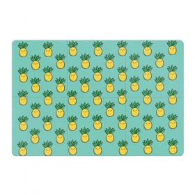 Магнитный плакат 3Х2 с принтом Ананас в Курске, Полимерный материал с магнитным слоем | 6 деталей размером 9*9 см | food | pattern | vegetarian | ананас | вегетарианство | еда | паттерн | правильное питание