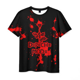 Мужская футболка 3D с принтом Depeche Mode в Курске, 100% полиэфир | прямой крой, круглый вырез горловины, длина до линии бедер | depeche mode | альтернативный | вестник моды | депеш мод | депешмод | дэйв гаан | индастриал | мартин гор | музыка | новая волна | роза | рок | синти поп | электроник | энди флетчер