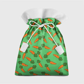 Подарочный 3D мешок с принтом Carrots в Курске, 100% полиэстер | Размер: 29*39 см | carrot | food | pattern | vegan | vegetarian | веган | вегетарианство | еда | кролик | марковка | морковь | паттерн