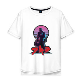 Мужская футболка хлопок Oversize с принтом AKIRA - 80s в Курске, 100% хлопок | свободный крой, круглый ворот, “спинка” длиннее передней части | akira   80s inspired kaneda | акира