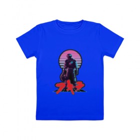 Детская футболка хлопок с принтом AKIRA - 80`s в Курске, 100% хлопок | круглый вырез горловины, полуприлегающий силуэт, длина до линии бедер | akira   80s inspired kaneda | акира